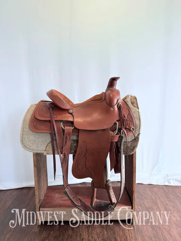 16” American Saddlery Western Roping Saddle Made in USA Western Saddle