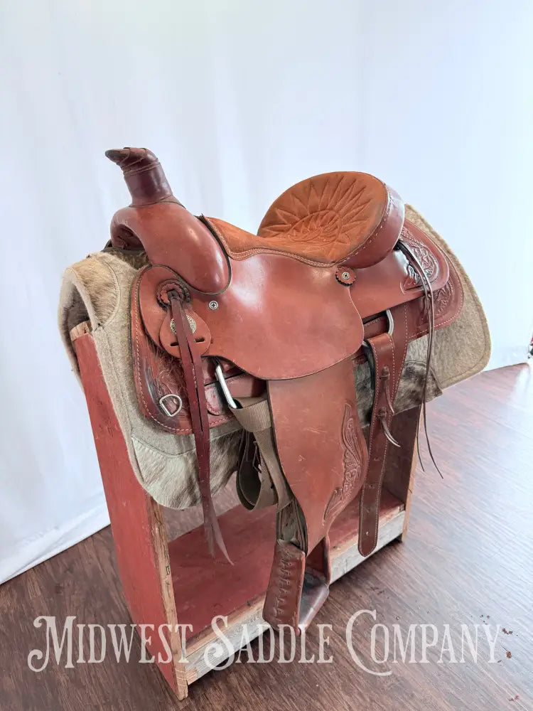 16” American Saddlery Western Roping Saddle Made in USA Western Saddle