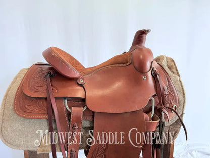 16” American Saddlery Western Roping Saddle Made in USA Western Saddle