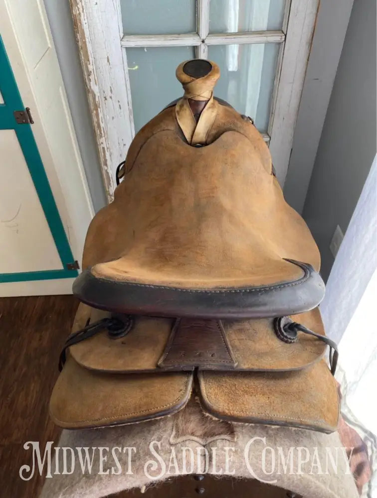 16’ Big Horn Western Rough Out Cutting Saddle