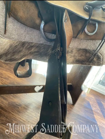 16’ Big Horn Western Rough Out Cutting Saddle