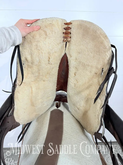 16” Blue Ridge Saddlery Western Barrel Saddle - 7” Gullet FQHB 16” / 6.5” Western Saddle