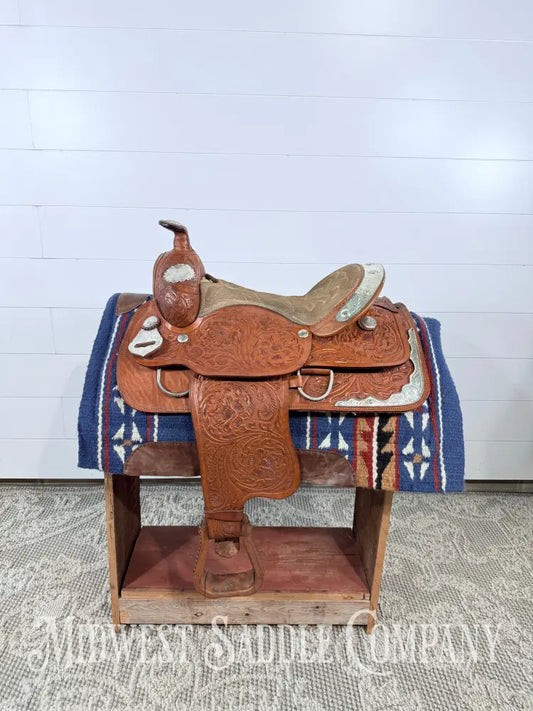 16” Buffalo Saddlery Western Show Saddle - SQHB 16” / 6”