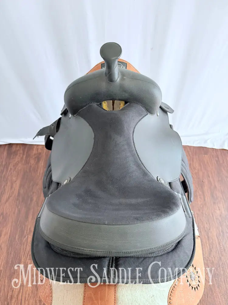 16” Circle P Black Synthetic Western Trail Saddle Lightweight Durable Western Saddle