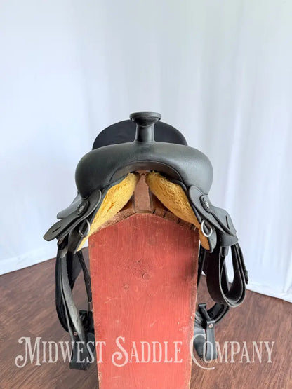 16” Circle P Black Synthetic Western Trail Saddle Lightweight Durable Western Saddle