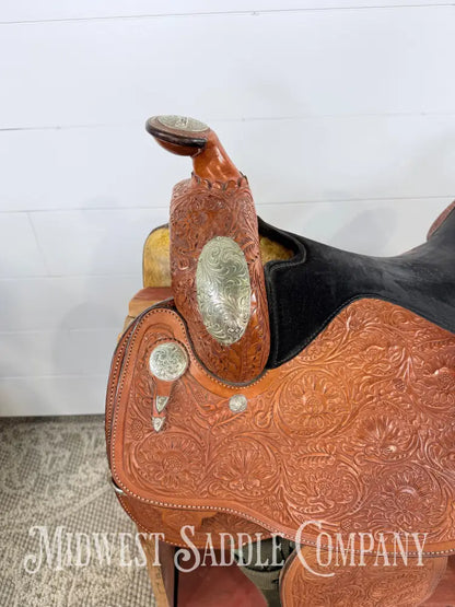 16” Circle Y Equitation Western Pleasure Show Saddle 7” Gullet - Western Saddle