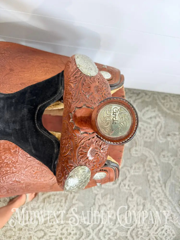 16” Circle Y Equitation Western Pleasure Show Saddle 7” Gullet - Western Saddle