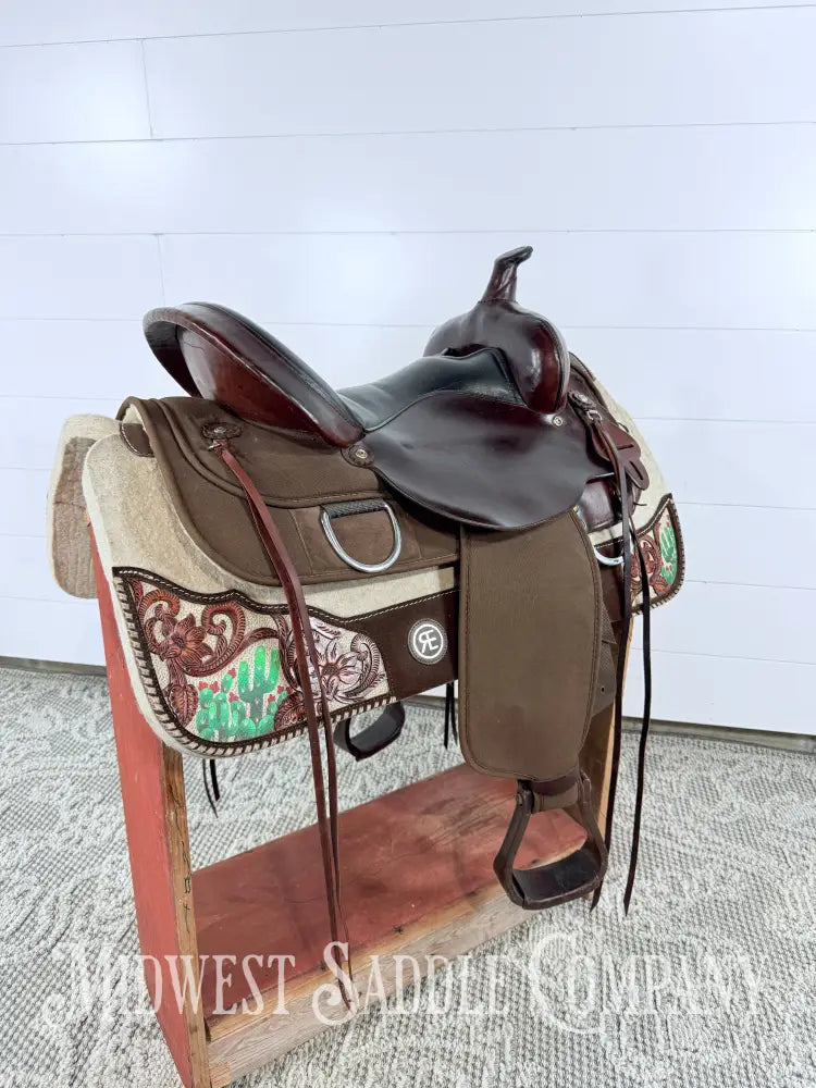 16” Circle Y High Horse Western Lady Trail Saddle Leather & Synthetic Cordura Brown