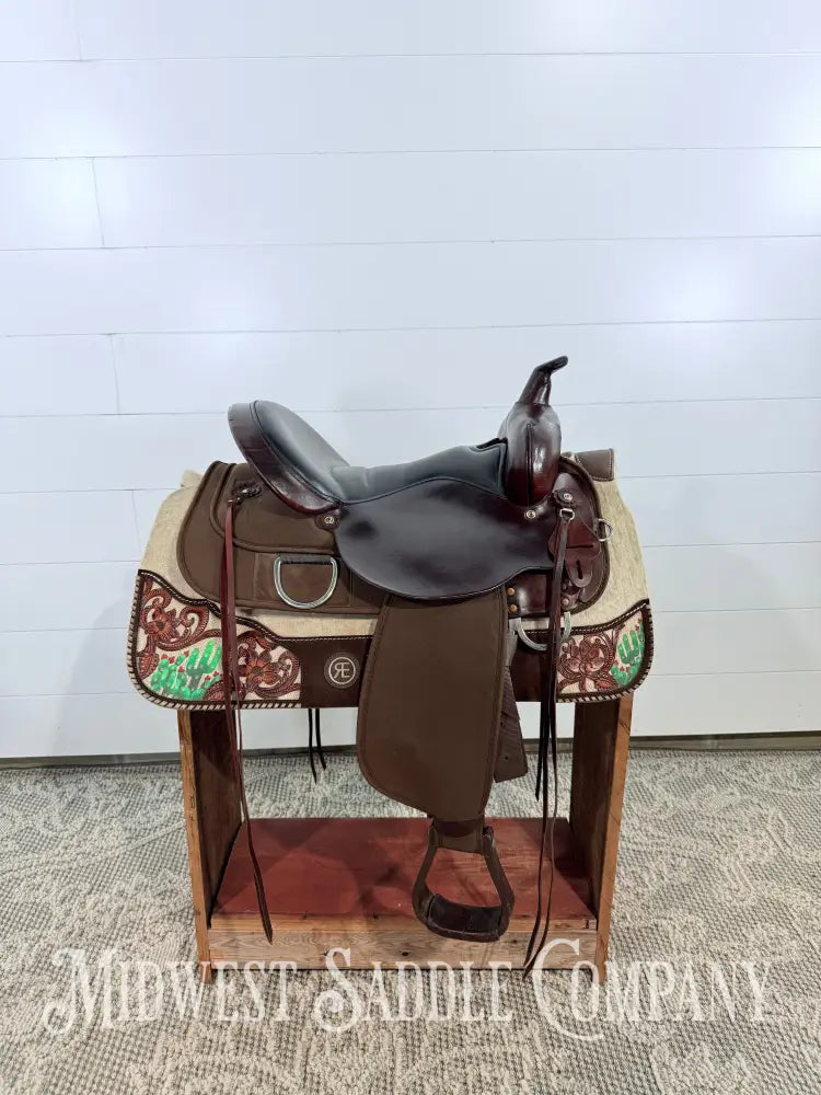 16” Circle Y High Horse Western Lady Trail Saddle Leather & Synthetic Cordura Brown