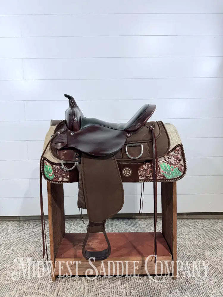 16” Circle Y High Horse Western Lady Trail Saddle Leather & Synthetic Cordura Brown