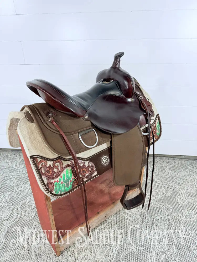 16” Circle Y High Horse Western Lady Trail Saddle Leather & Synthetic Cordura Brown
