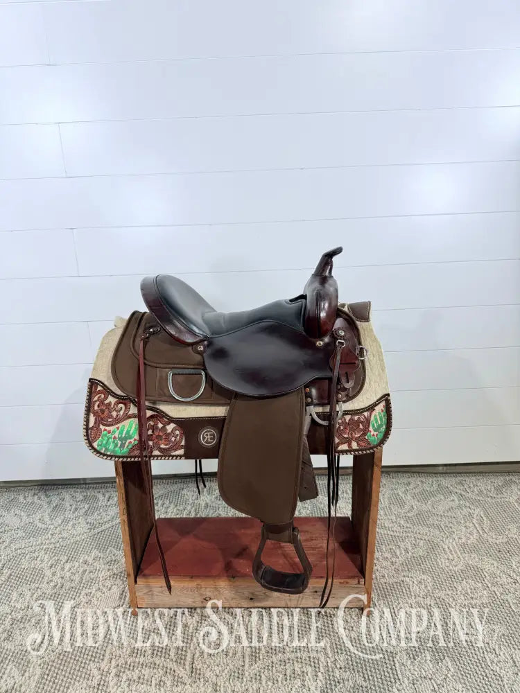 16” Circle Y High Horse Western Lady Trail Saddle Leather & Synthetic Cordura Brown