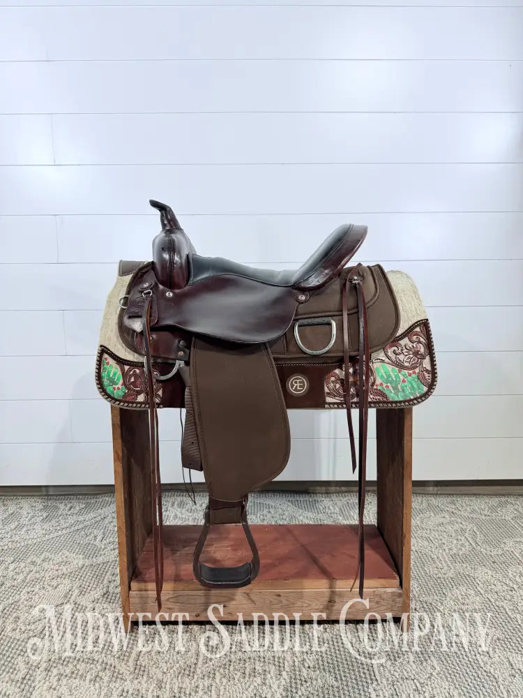 16” Circle Y High Horse Western Lady Trail Saddle Leather & Synthetic Cordura Brown