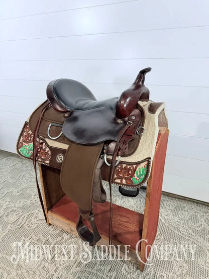 16” Circle Y High Horse Western Lady Trail Saddle Leather & Synthetic Cordura Brown