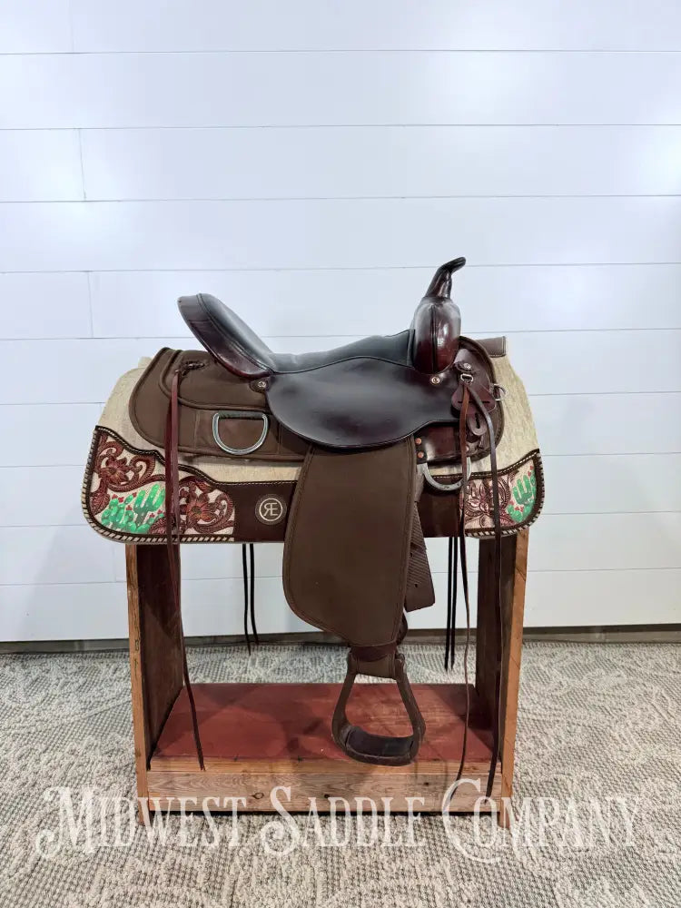 16” Circle Y High Horse Western Lady Trail Saddle Leather & Synthetic Cordura Brown