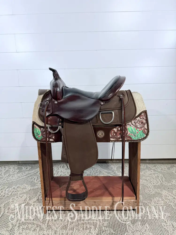 16” Circle Y High Horse Western Lady Trail Saddle Leather & Synthetic Cordura Brown