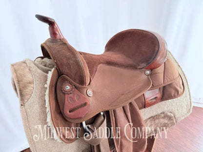 15.5” Circle Y Park & Trail Brown Synthetic Western Saddle
