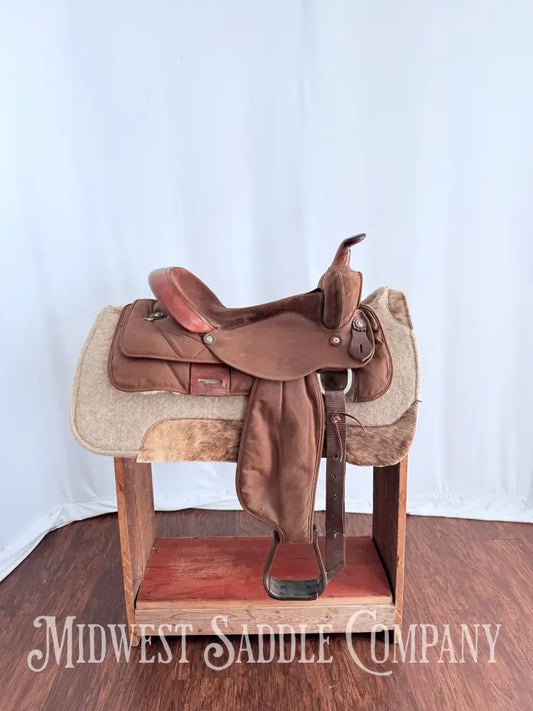 15.5” Circle Y Park & Trail Brown Synthetic Western Saddle