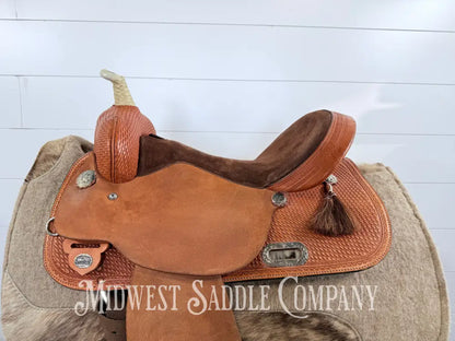 16” Circle Y Western Barrel Saddle Wide Tree FQHB 7” Gullet - 16” / 7” - Western Saddle