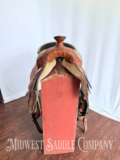 16” Circle Y Western Silver Show Saddle Light Oil Regular Tree