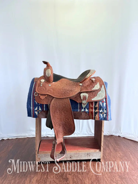 16” Circle Y Western Silver Show Saddle Light Oil Regular Tree