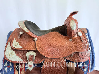 16” Circle Y Western Silver Show Saddle Light Oil Regular Tree