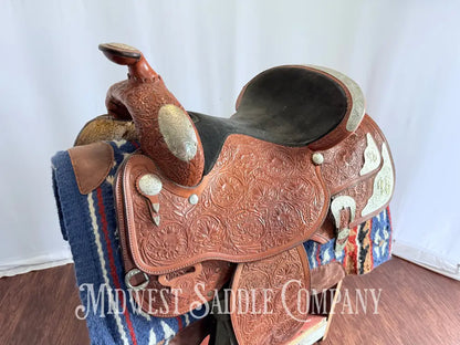 16” Circle Y Western Silver Show Saddle Light Oil Regular Tree