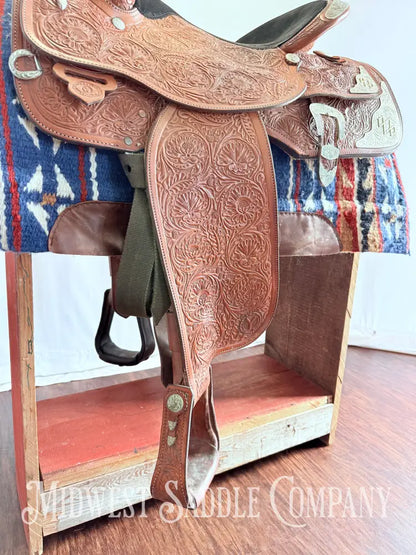 16” Circle Y Western Silver Show Saddle Light Oil Regular Tree