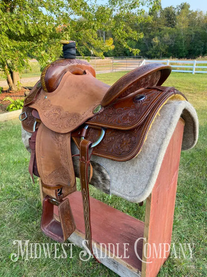 16” J.c. Martin Western Ranch Saddle - Floral Tooling