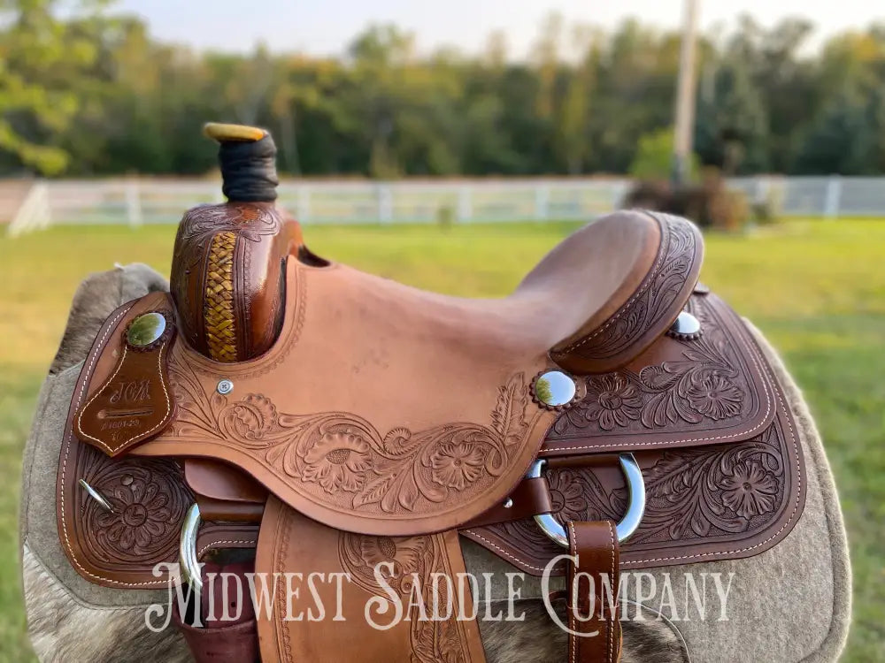 16” J.c. Martin Western Ranch Saddle - Floral Tooling