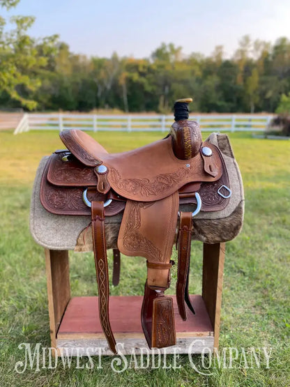 16” J.c. Martin Western Ranch Saddle - Floral Tooling