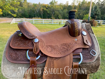 16” J.c. Martin Western Ranch Saddle - Floral Tooling
