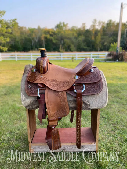 16” J.c. Martin Western Ranch Saddle - Floral Tooling