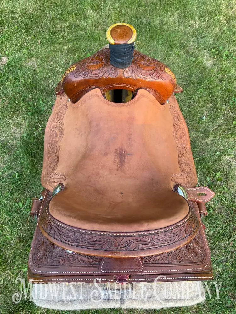 16” J.c. Martin Western Ranch Saddle - Floral Tooling