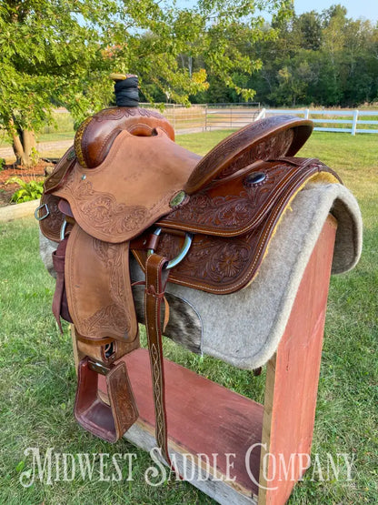 16” J.c. Martin Western Ranch Saddle - Floral Tooling