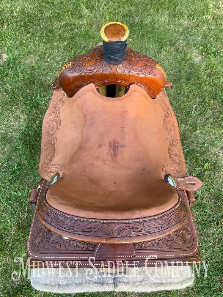 16” J.c. Martin Western Ranch Saddle - Floral Tooling