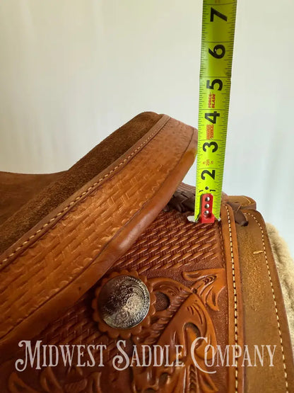 16” RS Saddlery Custom Western Ranch Horse Saddle Oak Leaf Basketweave Tooling Western Saddle