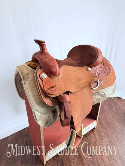 16” RS Saddlery Custom Western Ranch Horse Saddle Oak Leaf Basketweave Tooling Western Saddle