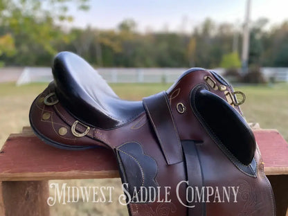 16” The Australian Stock Saddle Co. By Colin Dangaard - Traditional Full Flap Hornless