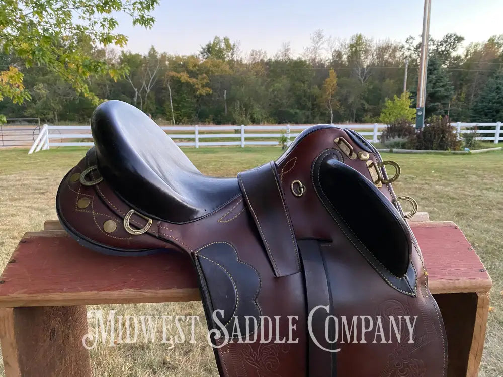 16” The Australian Stock Saddle Co. By Colin Dangaard - Traditional Full Flap Hornless