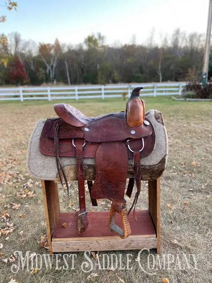 16” Three Bar Saddlery Western Roping Saddle