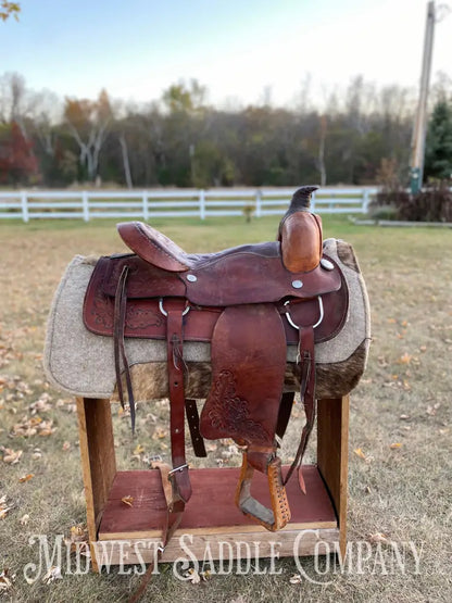 16” Three Bar Saddlery Western Roping Saddle