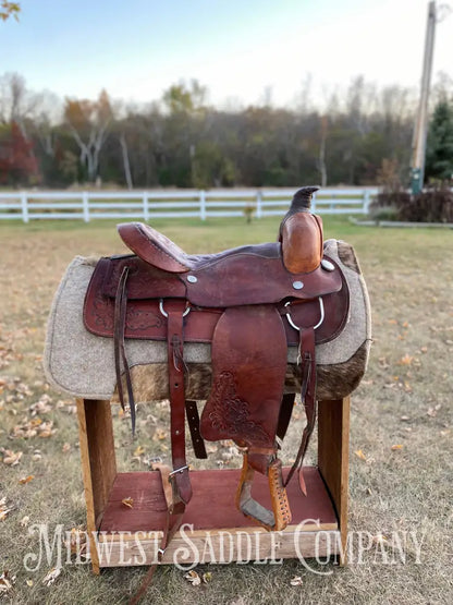 16” Three Bar Saddlery Western Roping Saddle
