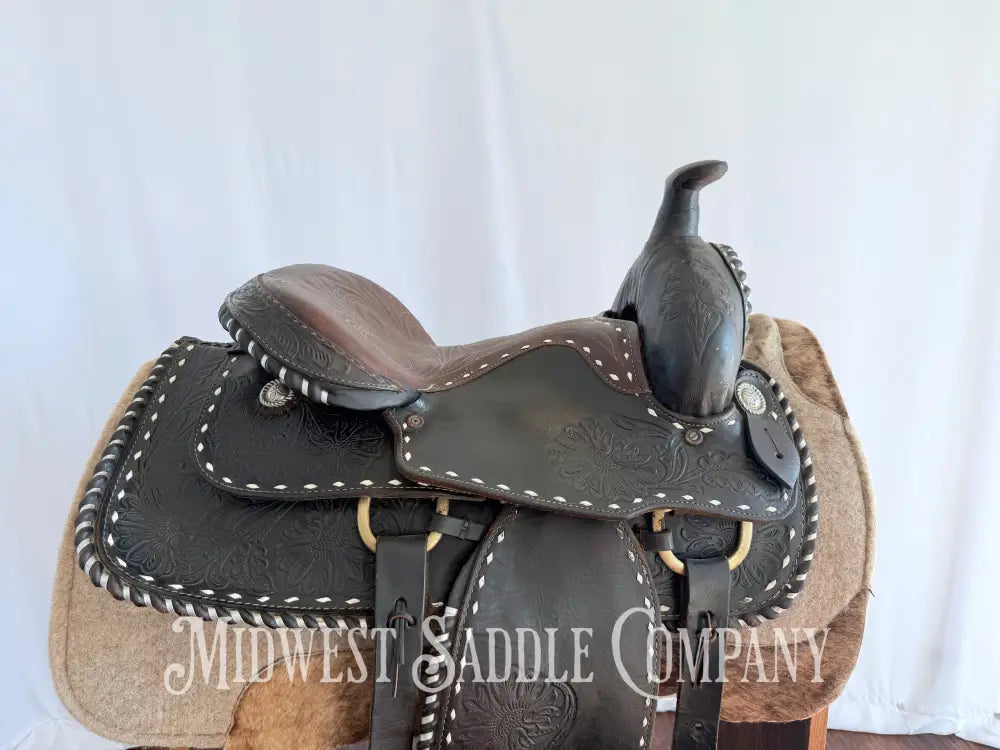 16” Western Buckstitch Ranch Saddle Floral Tooling Western Saddle
