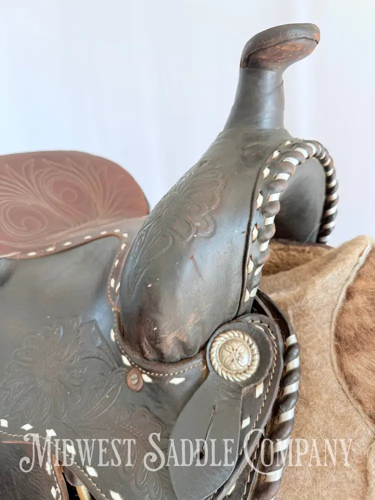 16” Western Buckstitch Ranch Saddle Floral Tooling Western Saddle