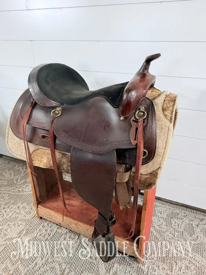 17” Big Horn Flex Tree Western Trail Saddle 1658 FQHB 7” Gullet - Western Saddle