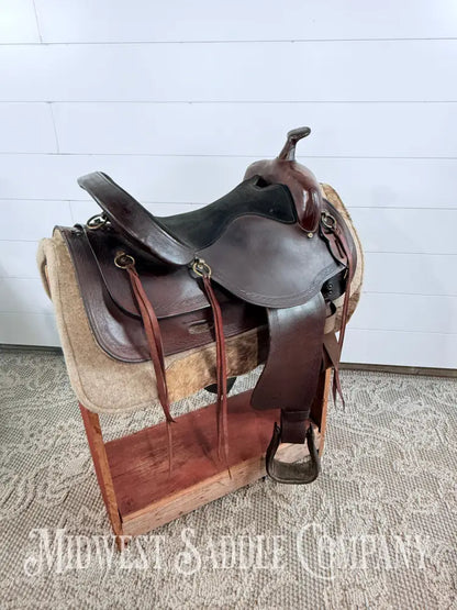 17” Big Horn Flex Tree Western Trail Saddle 1658 FQHB 7” Gullet - Western Saddle