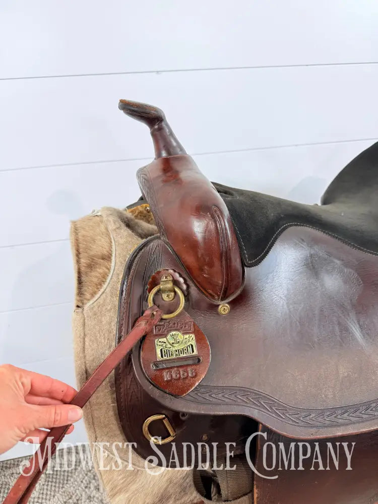 17” Big Horn Flex Tree Western Trail Saddle 1658 FQHB 7” Gullet - Western Saddle