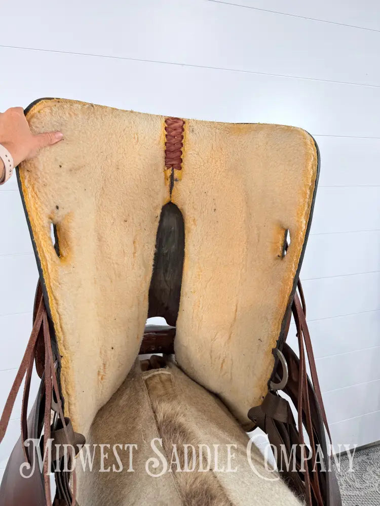 17” Big Horn Flex Tree Western Trail Saddle 1658 FQHB 7” Gullet - Western Saddle