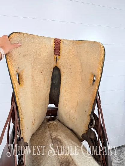 17” Big Horn Flex Tree Western Trail Saddle 1658 FQHB 7” Gullet - Western Saddle